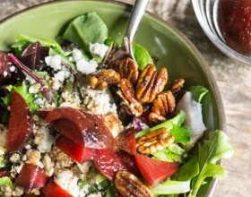 Roasted Beets, Greens & Grain Salad