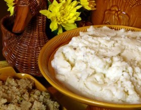 Mashed Potatoes With Goat Cheese & Kale